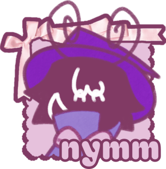 text in image says nymm. art in graphic is made by me :)