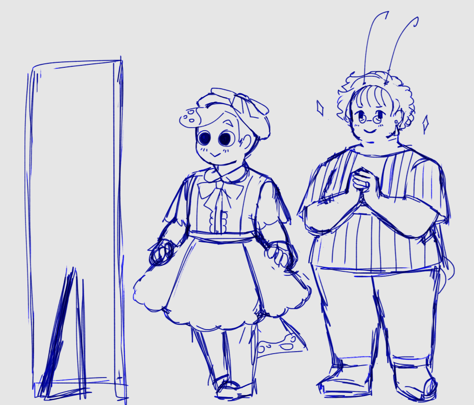 Goby trying out clothes with Charlissa.