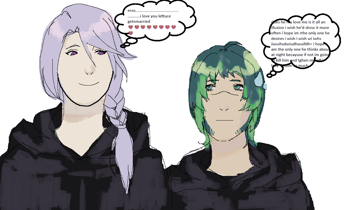 art by me
hythlodaeus: eros......................... i love you lettuce get married ❤️x9
eros: (bpd rambling)