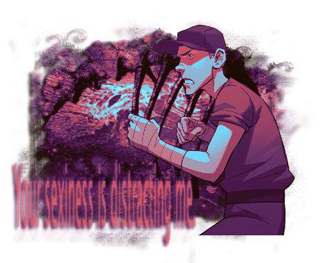 Your sexiness is distracting me. Your sexiness is distracting me.