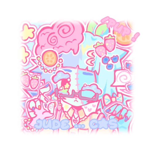 pastel zombie :3 text id - upper right corner /pup , across bottom 'Jude ... Cas'