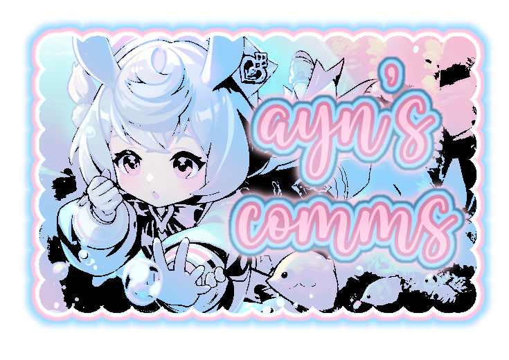 "ayn's comms" with a sigewinne gfx"