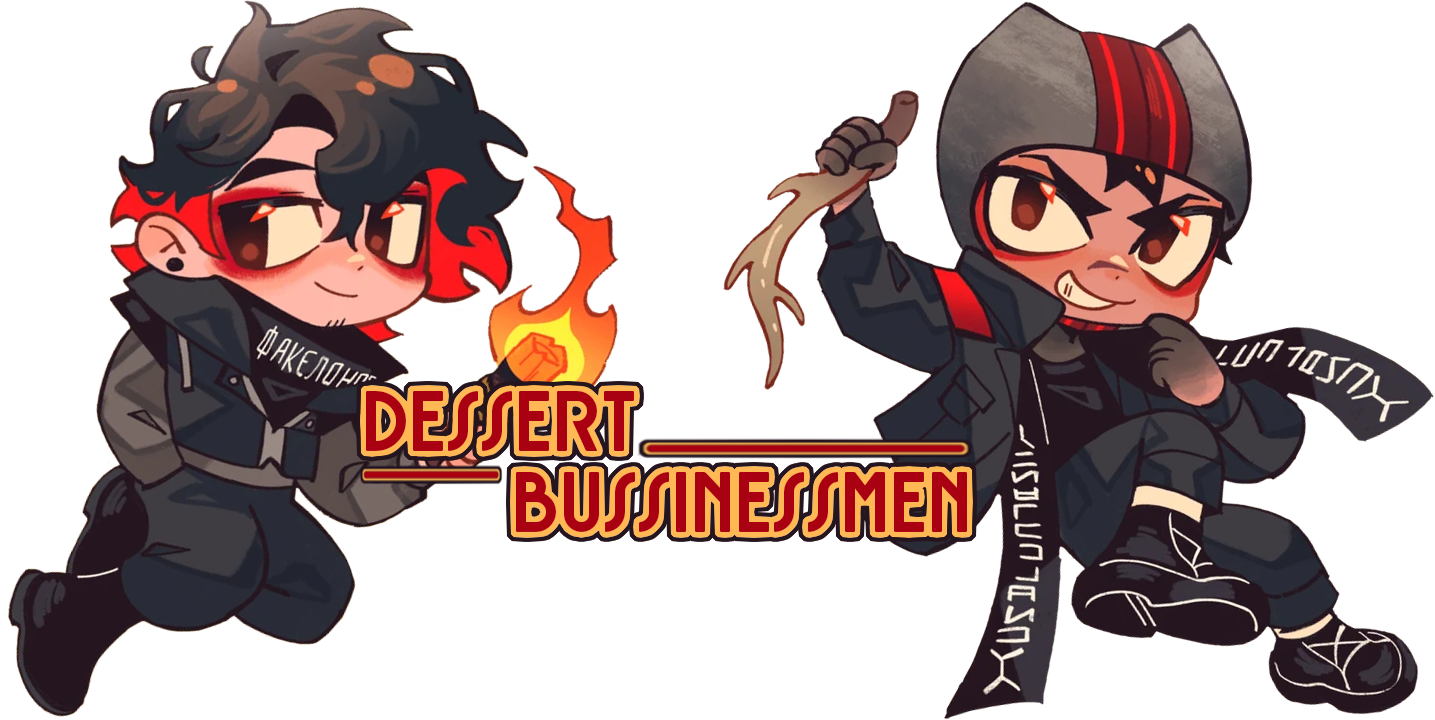 dessert businessmen | art by @cyani07