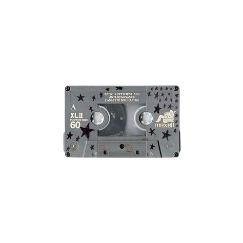 album mystery game: image is a gray cassette with stars drawn on it. title says 'something about space and bugs ?'.