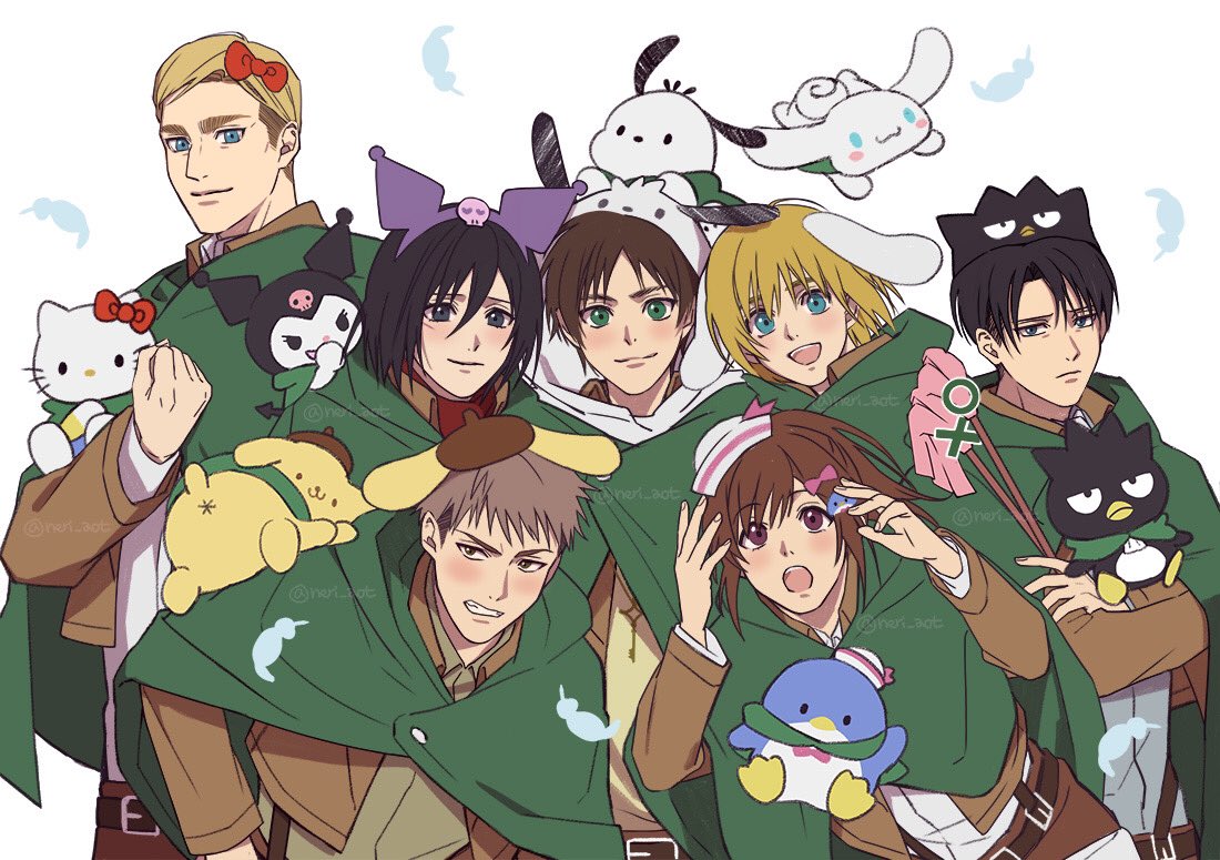 Aot cast with sanrio characters