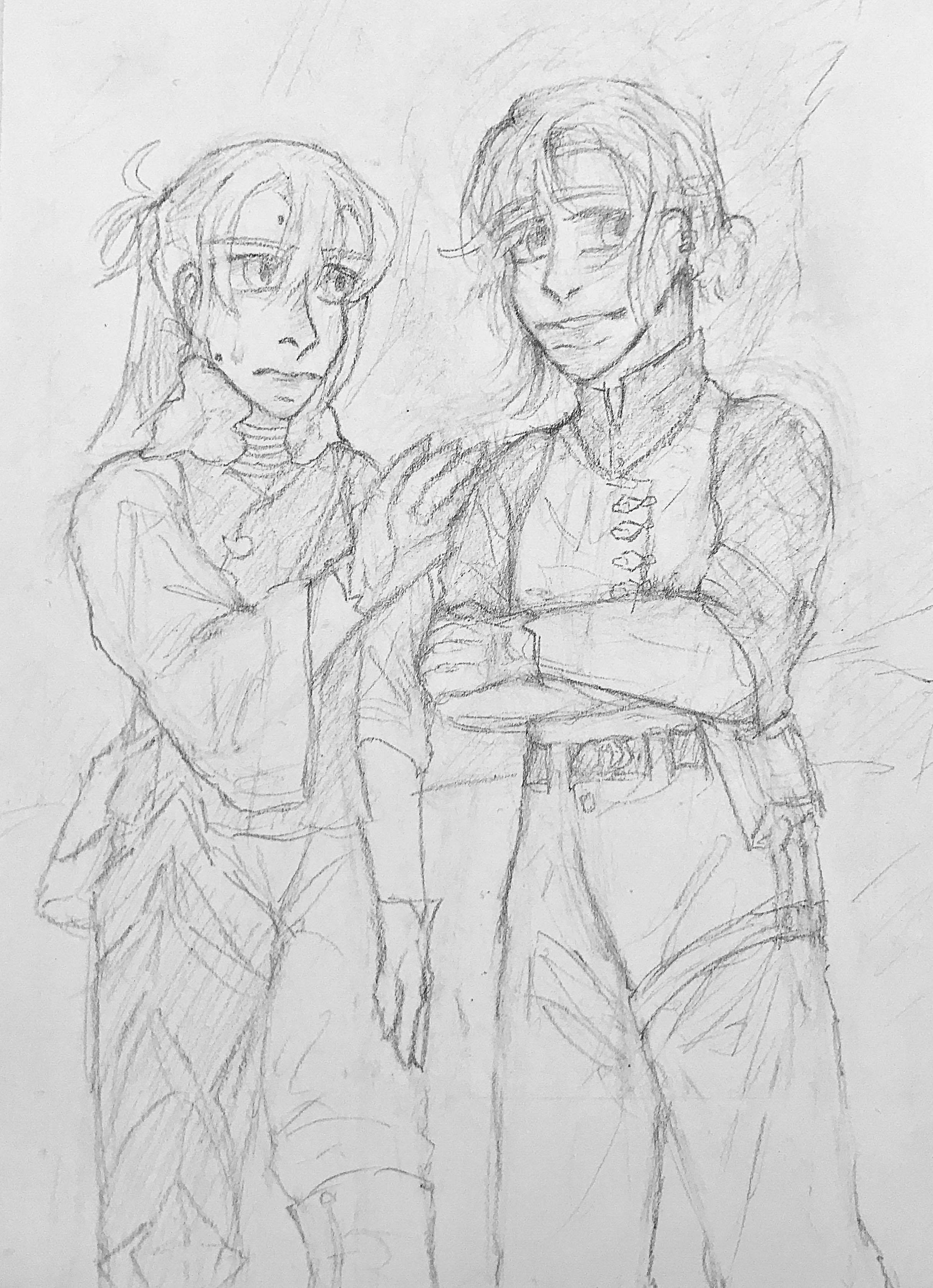 Drawing of Seraphius and Fereinther