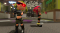 my splatoon 2 inkling and agent 8 posing at an angle