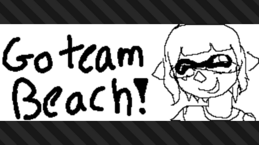 post that says: 'go team beach' and has my inkling winking on the side