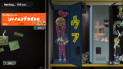 splatoon 3 locker that recreates the famous marilyn monroe pose with a fish head and stickers