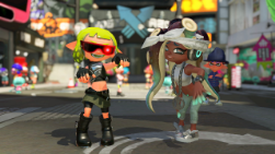 my splatoon 2 inkling and marina ida posing