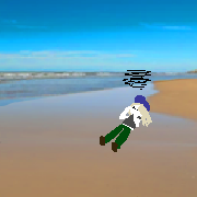 A slow pan into a beach in Nantucket where a woman is on her phone. Something upsetting appears on the screen, it isn't shown but she reacts angrily.