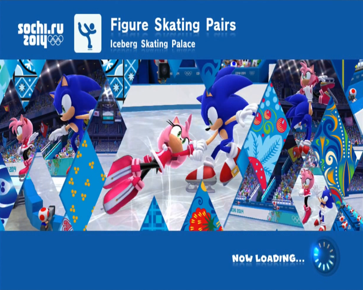 Amy and Sonic skating together