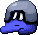 more pixel art of the blue blob thing, this time looking to the left while sitting