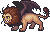 pixel art of a manticore