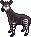 pixel art of an okapi
