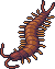 pixel art of a centipede