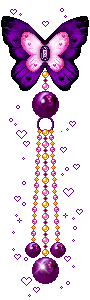 porple butterfly dangle