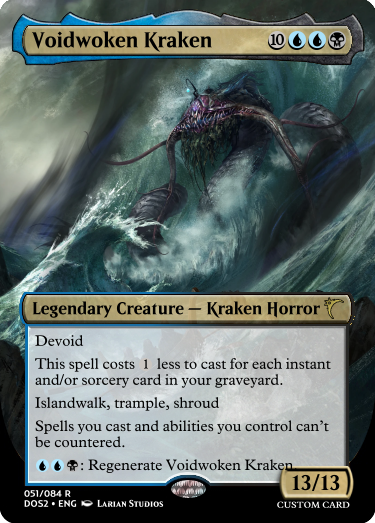 A fake Magic: The Gathering card called Voidwoken Kraken