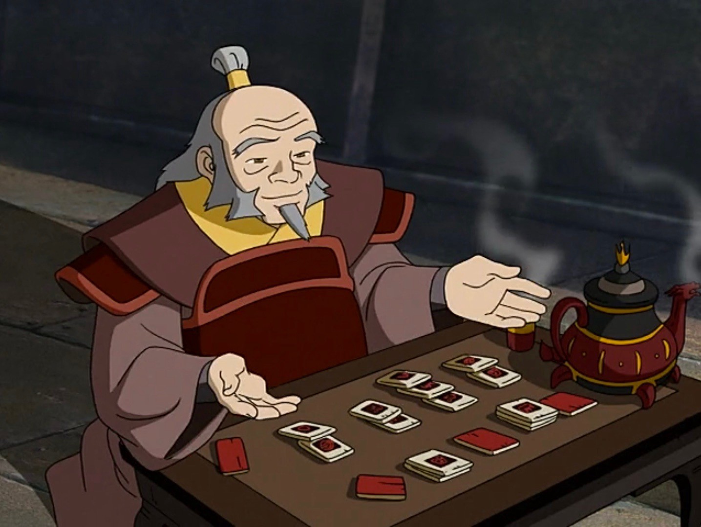 Uncle Iroh enjoying Jasmine tea.