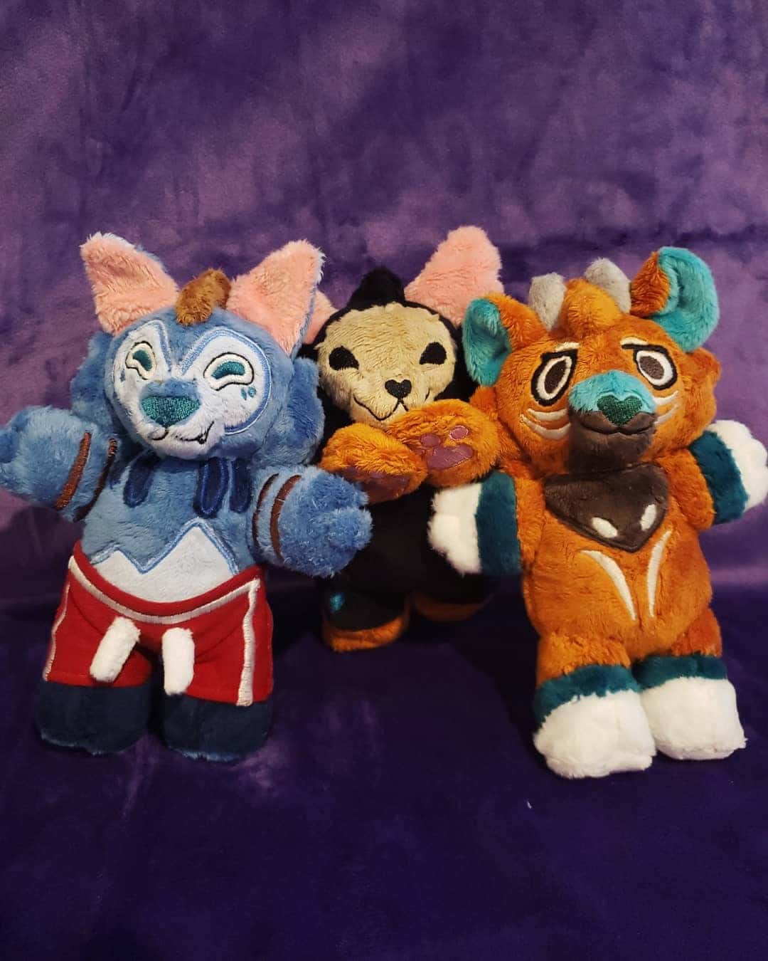 Small batch of custom plushies commissioned by a good friend.