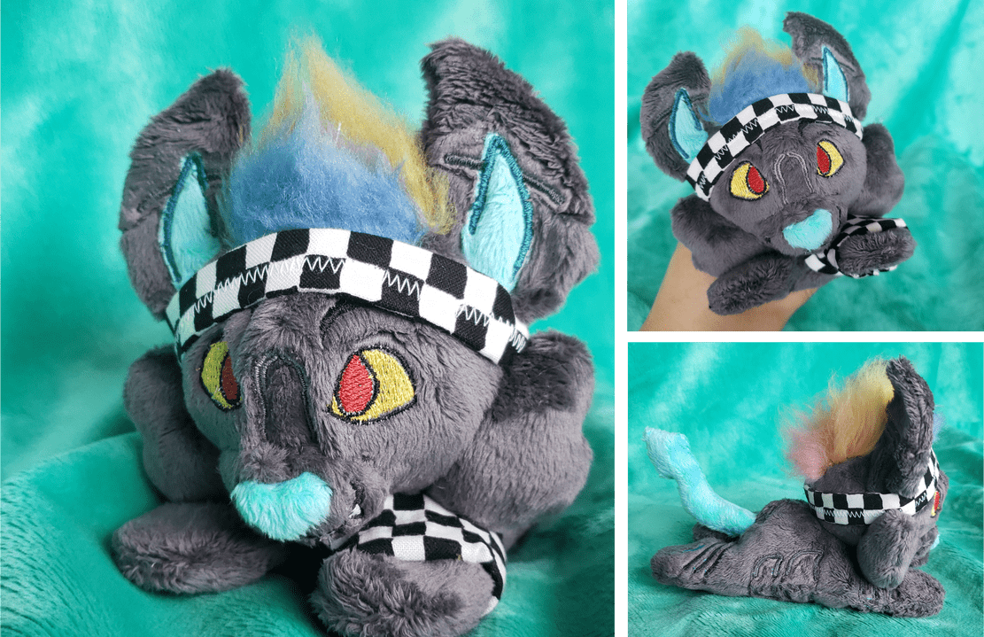 6 inch laying beanie of Pip. This commission also included another laying beanie. I think this was completed in 2020