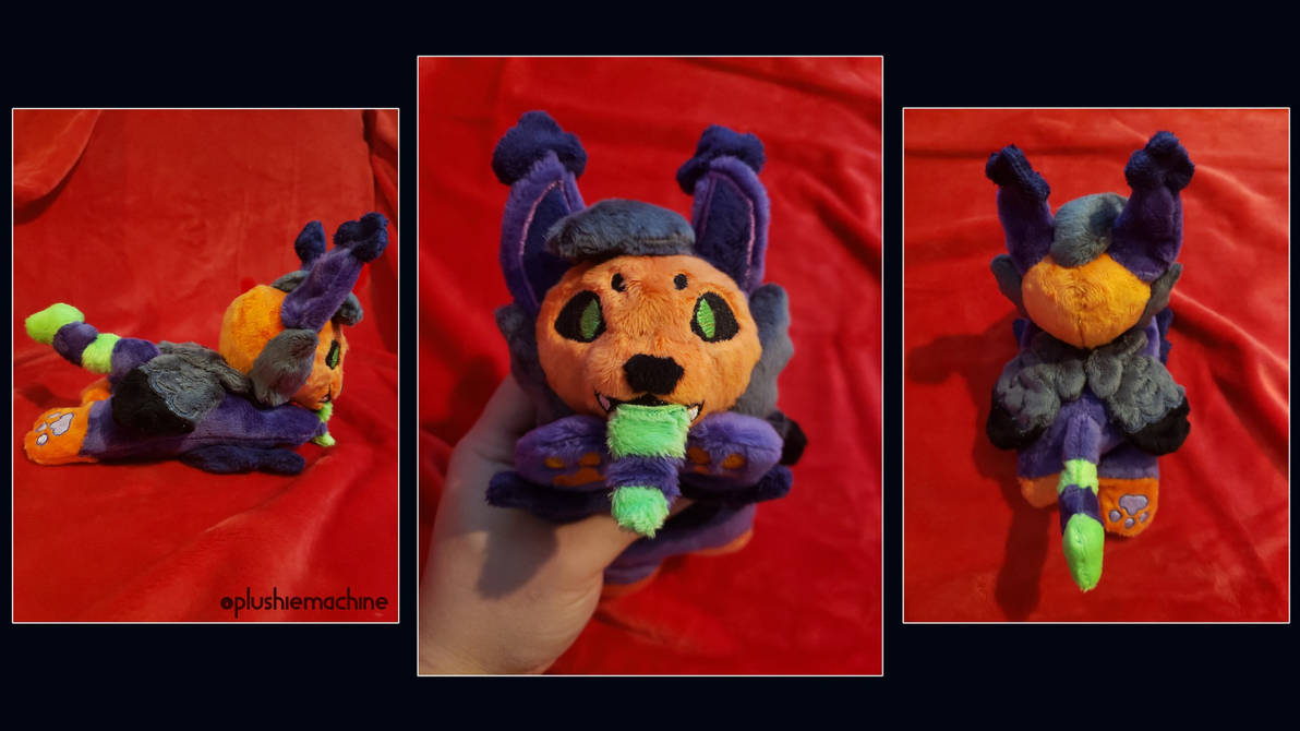 6 inch plush of Zozo, made after making some revisions to earlier beanie pattern.