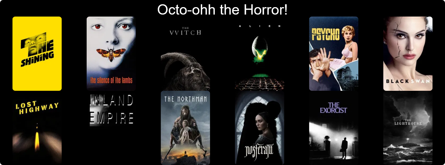 The 12 films in Octo-ohh the Horror!