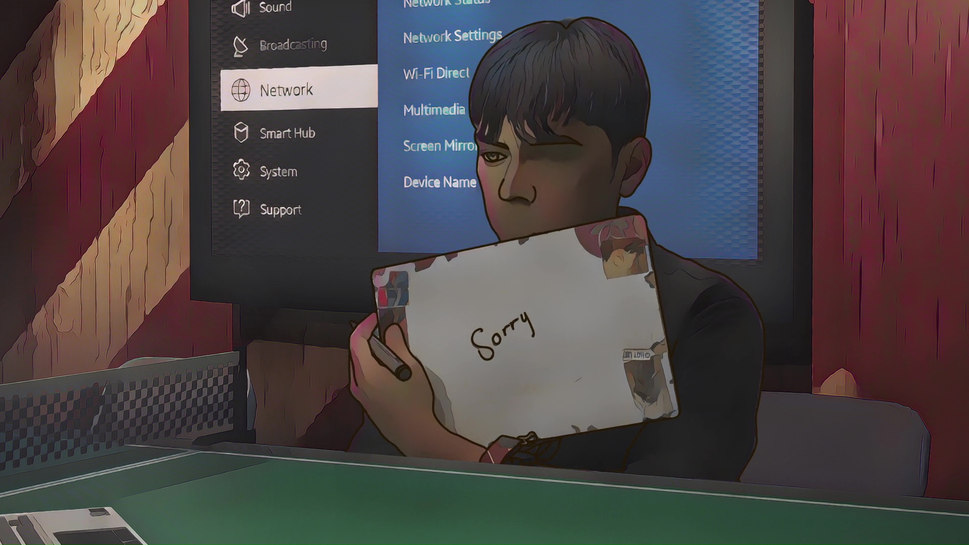 Screenshot from the 2023 film The Missing