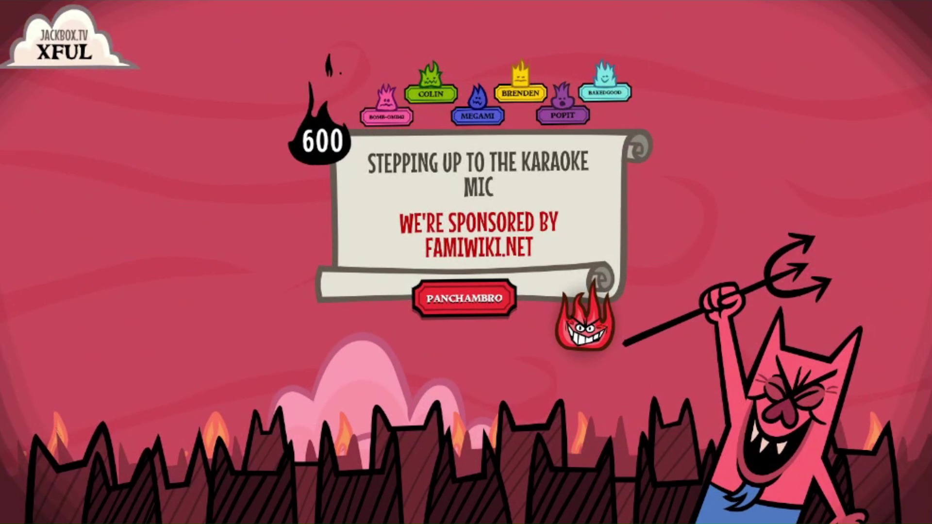 Screenshot from the Jackbox game Doominate