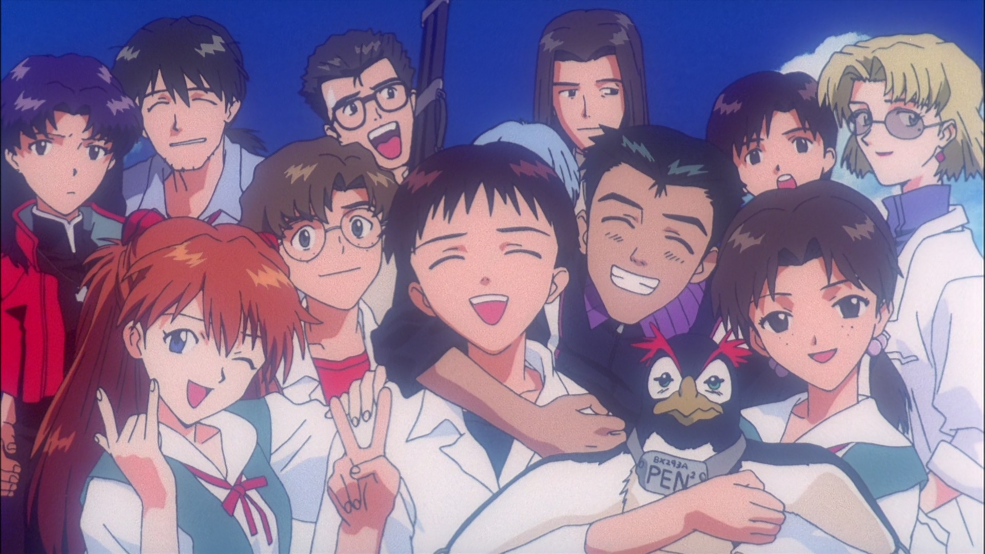 Screenshot from the 1997 film The End of Evangelion