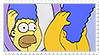 Homer wearing Marge's wig