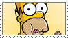 Homer eating donut close-up