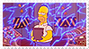 Homer surrounded by electricity