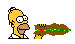 Homer eating a sub