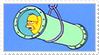 Homer in a pipe