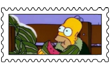 Homer eating watermelon