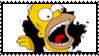 Homer eating the stamp