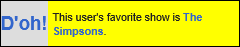 This user's favorite show is The Simpsons.