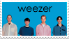 a stamp with an image of the blue ablum by weezer