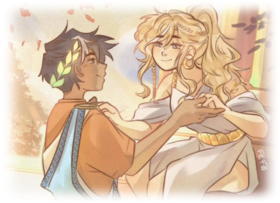 PERCABETH WOOO!! art by fefox.drawings on insta..... so talented PLEASE LOOK AT THEIR WORK