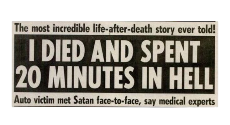 i DIED and spent 20 minutes in HELL