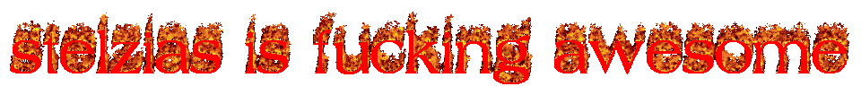 flaming text saying "stelzias is fucking awesome"