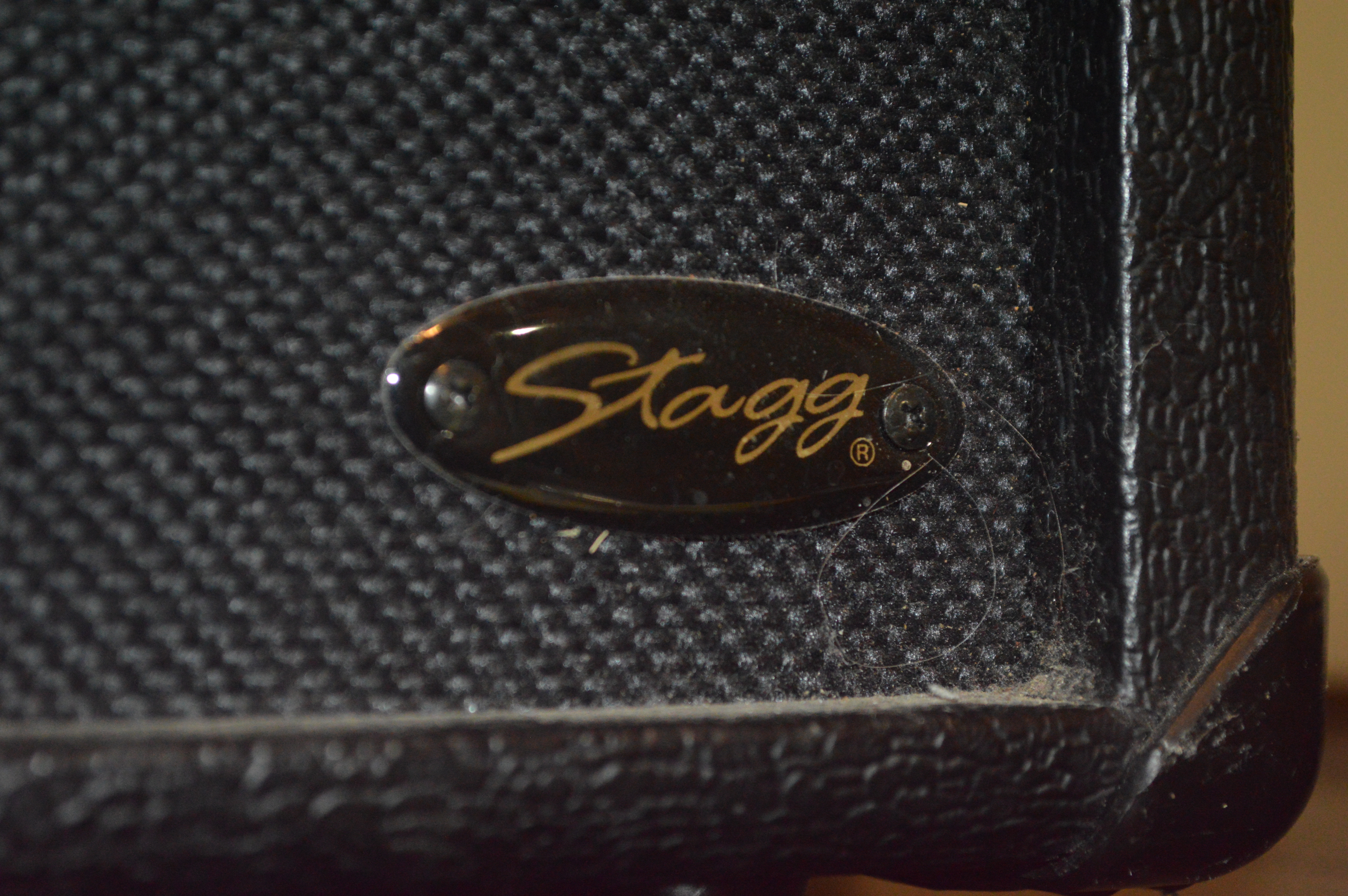 Closeup of a stagg guitar amp