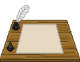 Gif of feather pen writing on parchment.
