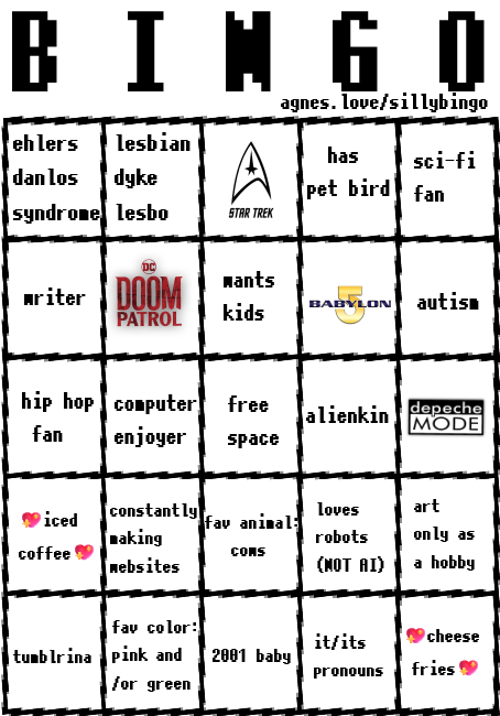 bingo card