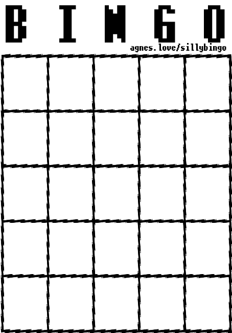 non transparent bingo card
