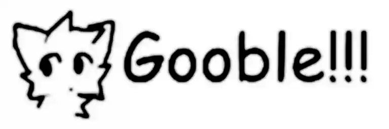 Gooble logo - a playful, cartoonish representation of the word 'Gooble' with googly eyes on the O's