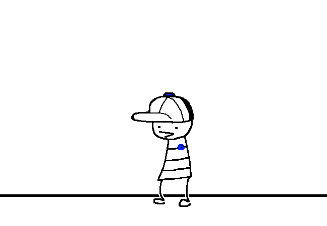He's just standing there... Not menacingly though.