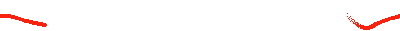 an animated divider of a wobbly red line being drawn, ending in two loops that make two heart shapes.