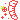 a frilly, open parenthesis like shape. it is white with red line art. on the left, there is a small strawberry with some red sparkles.
